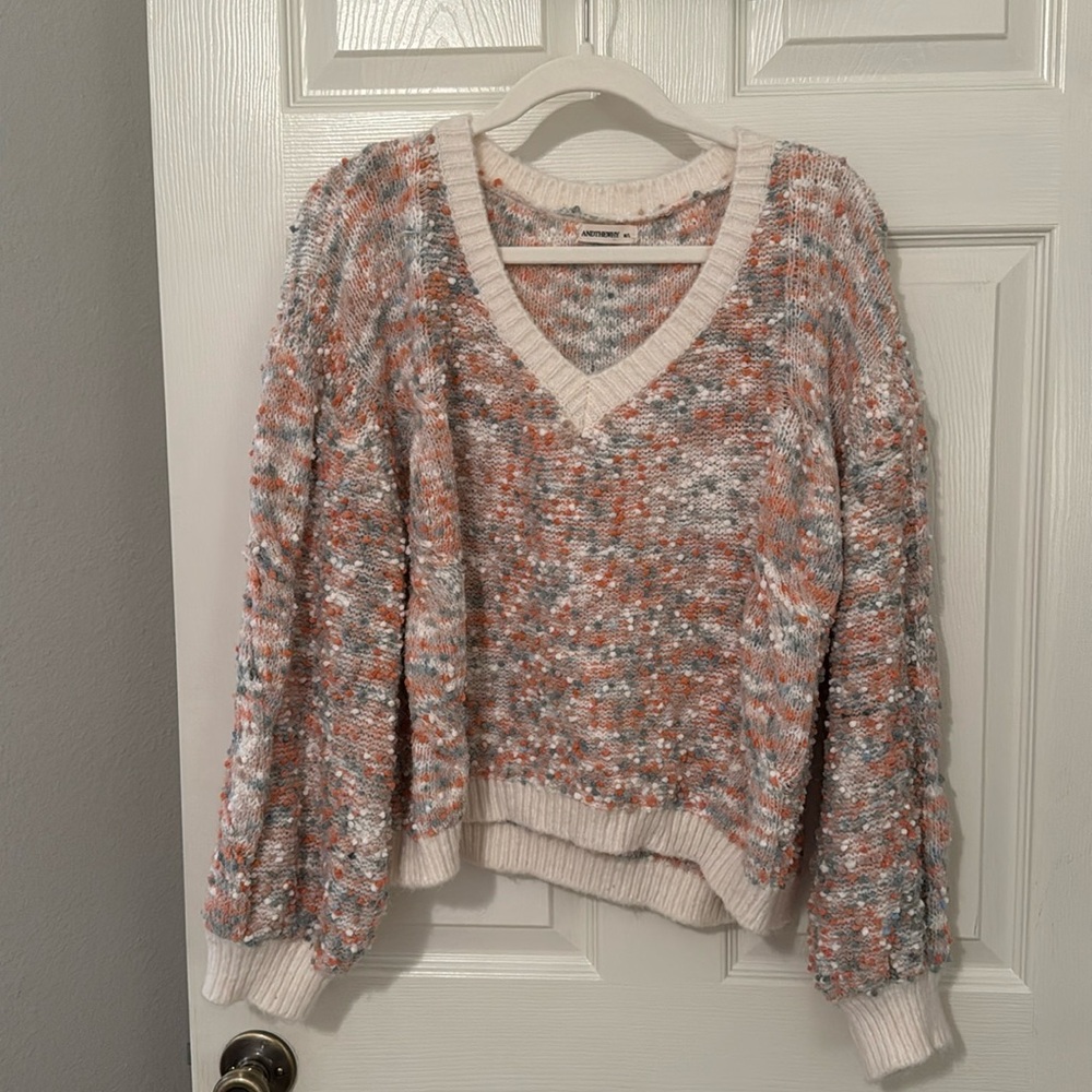 multicolored sweater